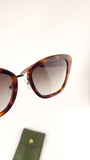Longchamp Brown Tortoise Cat Eye Sunglasses - G0809