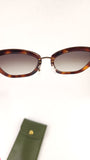 Longchamp Brown Tortoise Cat Eye Sunglasses - G0809
