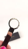 Bvlgari Brown Patent/Palladium Ring Key Holder - G0815