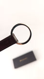 Bvlgari Brown Patent/Palladium Ring Key Holder - G0815