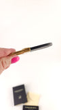 Dunhill Black Leather & Gold Tone Keychain - G0849