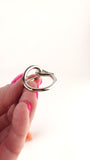 Hermes Jumbo Silver Tone Scarf Ring - G0850