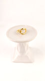 Hermes Jumbo Gold Tone Scarf Ring - G0851