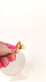 Hermes Jumbo Gold Tone Scarf Ring - G0851