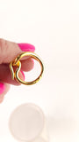 Hermes Jumbo Gold Tone Scarf Ring - G0851