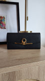 Salvatore Ferragamo Black Leather Long Wallet - 3616