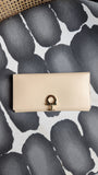Salvatore Ferragamo Beige Leather Long Wallet - G0745