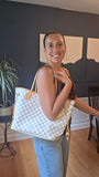Louis Vuitton Damier Azur Neverfull MM Tote Bag - 3742