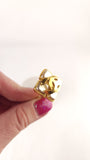 Chanel Gold & Pearl Like Stone Clip-on Earrings - G0965