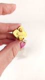 Chanel Gold & Pearl Like Stone Clip-on Earrings - G0965