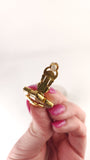 Chanel Gold & Pearl Like Stone Clip-on Earrings - G0965