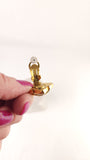 Chanel Gold & Pearl Like Stone Clip-on Earrings - G0965