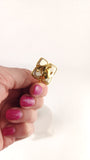 Chanel Gold & Pearl Like Stone Clip-on Earrings - G0965