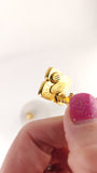 Chanel Gold & Pearl Like Stone Clip-on Earrings - G0965