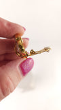 Chanel Gold & Pearl Like Stone Clip-on Earrings - G0965