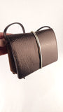 Nina Ricci Brown Textured Patent Leather Shoulder Bag - G0955
