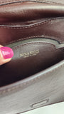 Nina Ricci Brown Textured Patent Leather Shoulder Bag - G0955