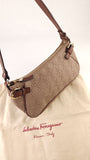 Salvatore Ferragamo Brown Gancini Shoulder Bag - 3756