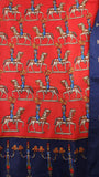 Hermes Carre 90 "Les Artificiers" Red Silk Scarf - 3760