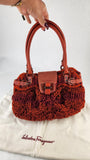 Salvatore Ferragamo Orange/Red Knit Hand Bag - 3769