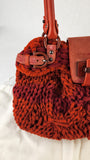Salvatore Ferragamo Orange/Red Knit Hand Bag - 3769