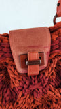 Salvatore Ferragamo Orange/Red Knit Hand Bag - 3769