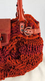 Salvatore Ferragamo Orange/Red Knit Hand Bag - 3769