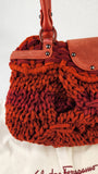 Salvatore Ferragamo Orange/Red Knit Hand Bag - 3769