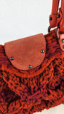 Salvatore Ferragamo Orange/Red Knit Hand Bag - 3769