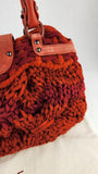 Salvatore Ferragamo Orange/Red Knit Hand Bag - 3769