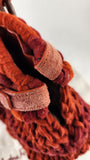 Salvatore Ferragamo Orange/Red Knit Hand Bag - 3769