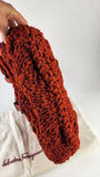 Salvatore Ferragamo Orange/Red Knit Hand Bag - 3769
