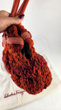 Salvatore Ferragamo Orange/Red Knit Hand Bag - 3769