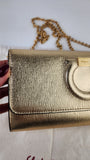 Salvatore Ferragamo Gold Gancini Wallet on Chain - 3770