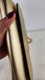 Salvatore Ferragamo Gold Gancini Wallet on Chain - 3770