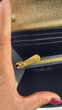 Salvatore Ferragamo Gold Gancini Wallet on Chain - 3770