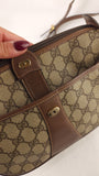 Gucci GG Beige PVC Canvas Sherry Line Crossbody Bag - 3778