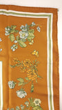 Hermes Carre 90 "Quai Aux Fleurs" Brown Silk Scarf - 3801