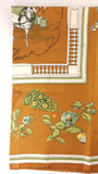 Hermes Carre 90 "Quai Aux Fleurs" Brown Silk Scarf - 3801