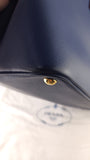Prada Blue Saffiano Leather Double Tote Bag - R0014