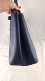 Prada Blue Saffiano Leather Double Tote Bag - R0014