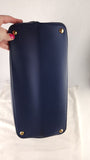 Prada Blue Saffiano Leather Double Tote Bag - R0014