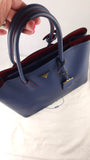Prada Blue Saffiano Leather Double Tote Bag - R0014