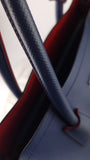 Prada Blue Saffiano Leather Double Tote Bag - R0014