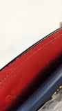 Prada Blue Saffiano Leather Double Tote Bag - R0014