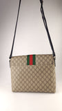 Gucci GG Supreme Web Brown Flap Messenger Bag - R0004