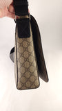 Gucci GG Supreme Web Brown Flap Messenger Bag - R0004