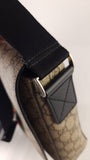 Gucci GG Supreme Web Brown Flap Messenger Bag - R0004