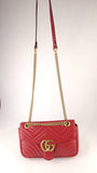 Gucci Marmont Red Leather Shoulder Bag - R0007