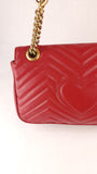 Gucci Marmont Red Leather Shoulder Bag - R0007